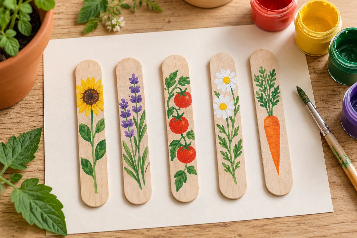 Painted Plant Markers finished craft