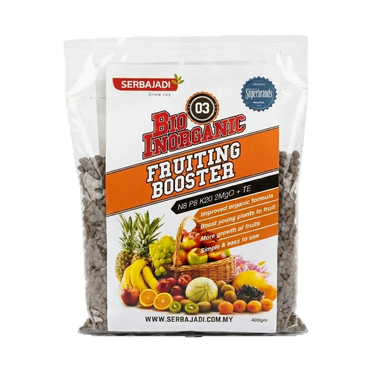 Serbajadi Bio Inorganic Fruiting Booster 03 Fertiliser - Boosts Fruit Growth & Yield
