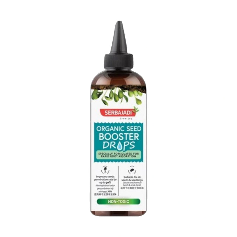 Serbajadi Organic Seed Booster Drops on a white background.