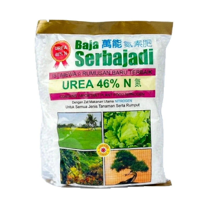 Serbajadi Urea 46 % on a white background.