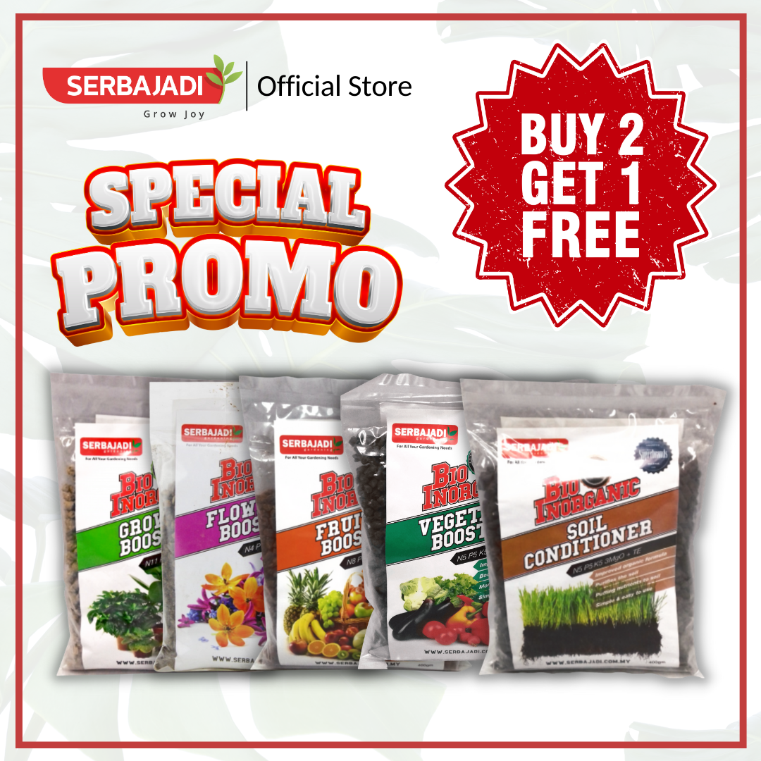 BUY 2 FREE 1 Serbajadi Bio-Inorganic Fertiliser Series/ Baja Sayur Baja Gemuk Tanaman Baja Bunga Baja product image 1