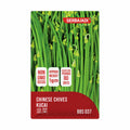 Serbajadi Chinese Chives Seeds VS037 seed packet on a white background.