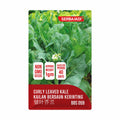 Serbajadi Chinese Kale Curly Leaf Seeds VS059 seed packet on a white background.
