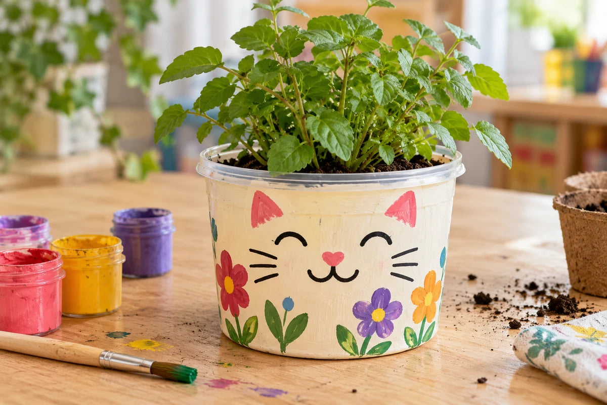 Make a Recycled Pot finished craft