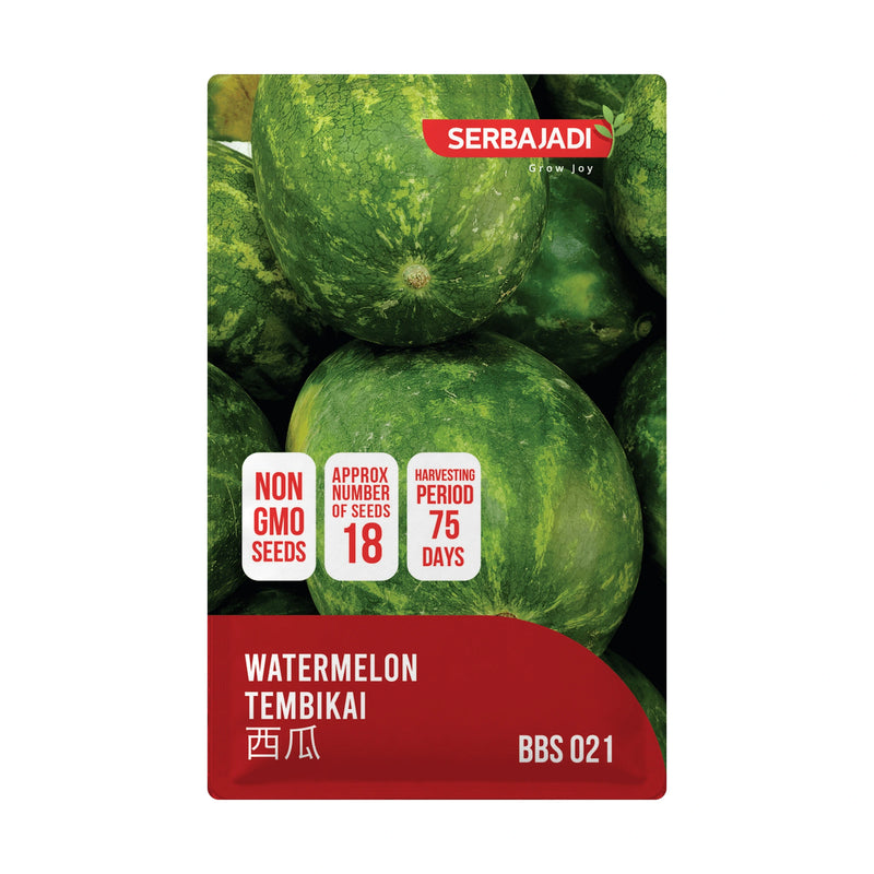 Serbajadi Watermelon Seeds VS021 seed packet on a white background.